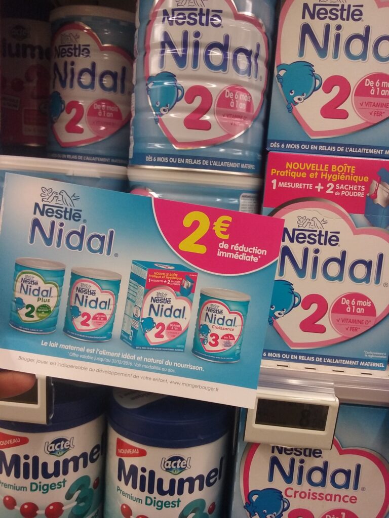 Bon de réduction Nidal lait pour bébé de 2€
