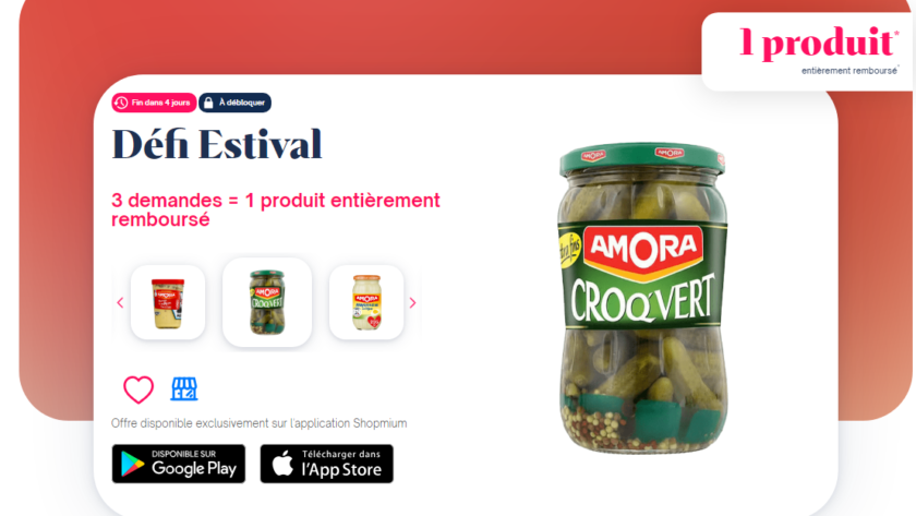 Offre Cornichon amora shopmium
