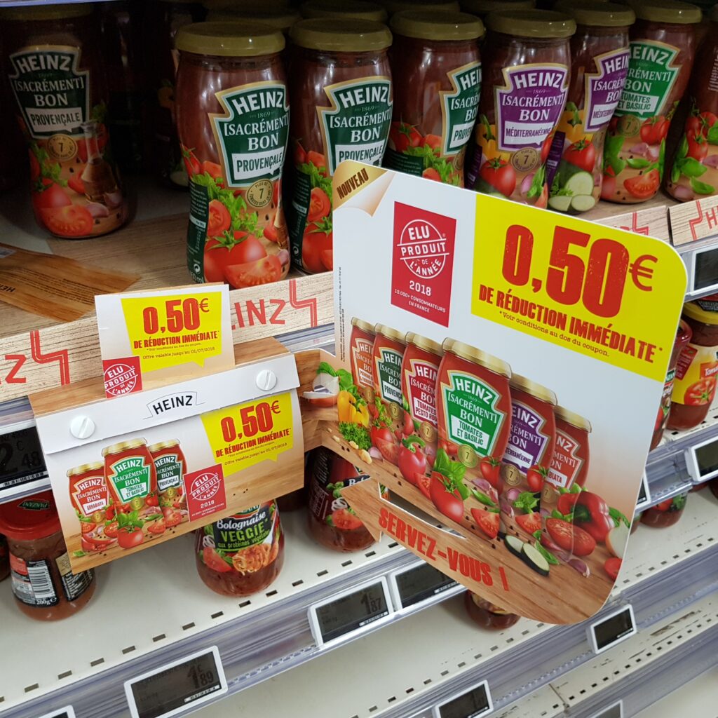 Bon de réduction portant de 0,50€ pour la sauce Heinz