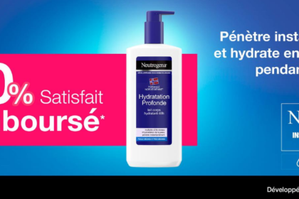 neutrogena offre satisfait ou 100% rembourse par virement bancaire