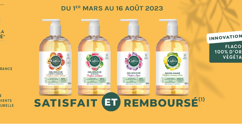 offre gifrer gel douche satisfait et rembourse