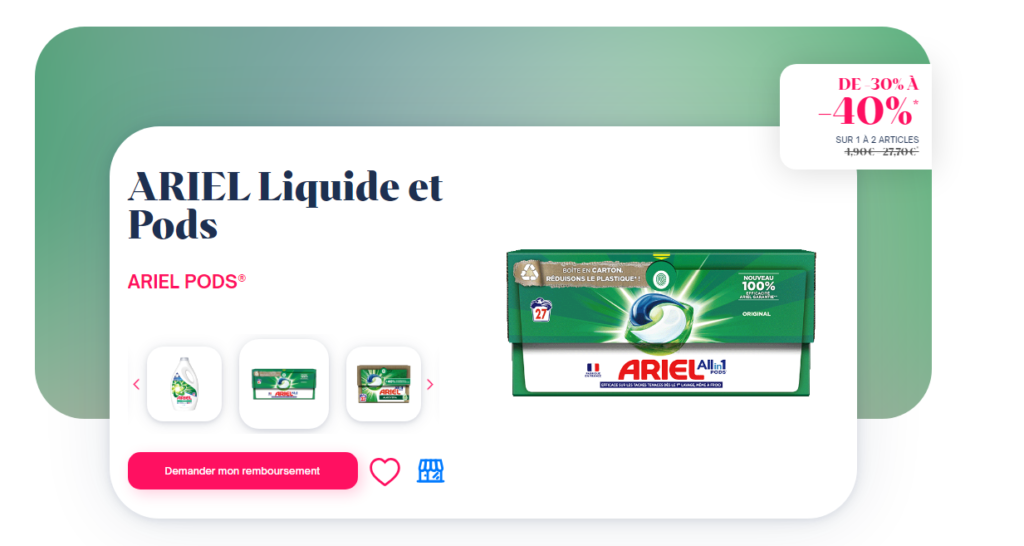 offre shopmium ariel pops liquide 