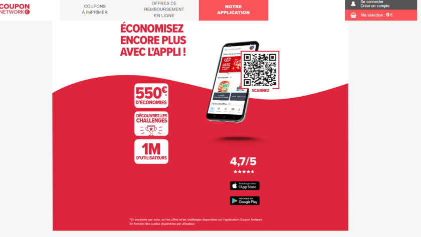 l'application mobile coupon network